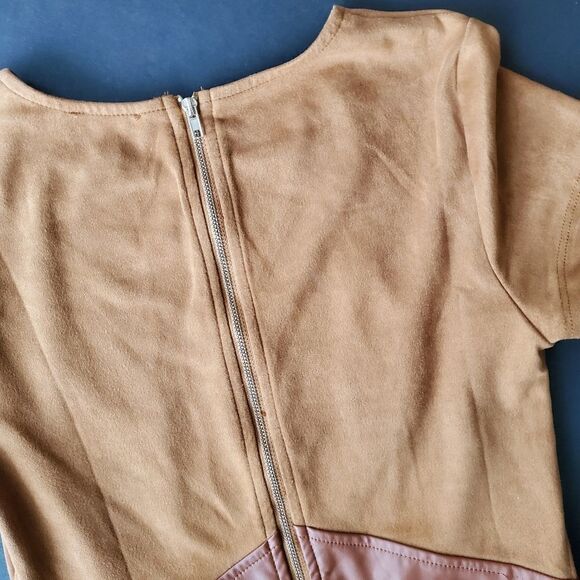 Necessary clothing Tan Suede Crop Top - Picture 7 of 9